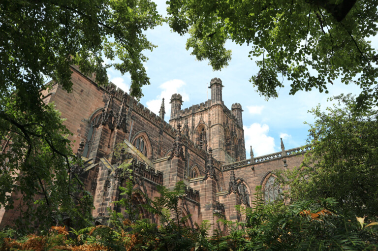 The magnificent Chester Cathedral in the sunshine